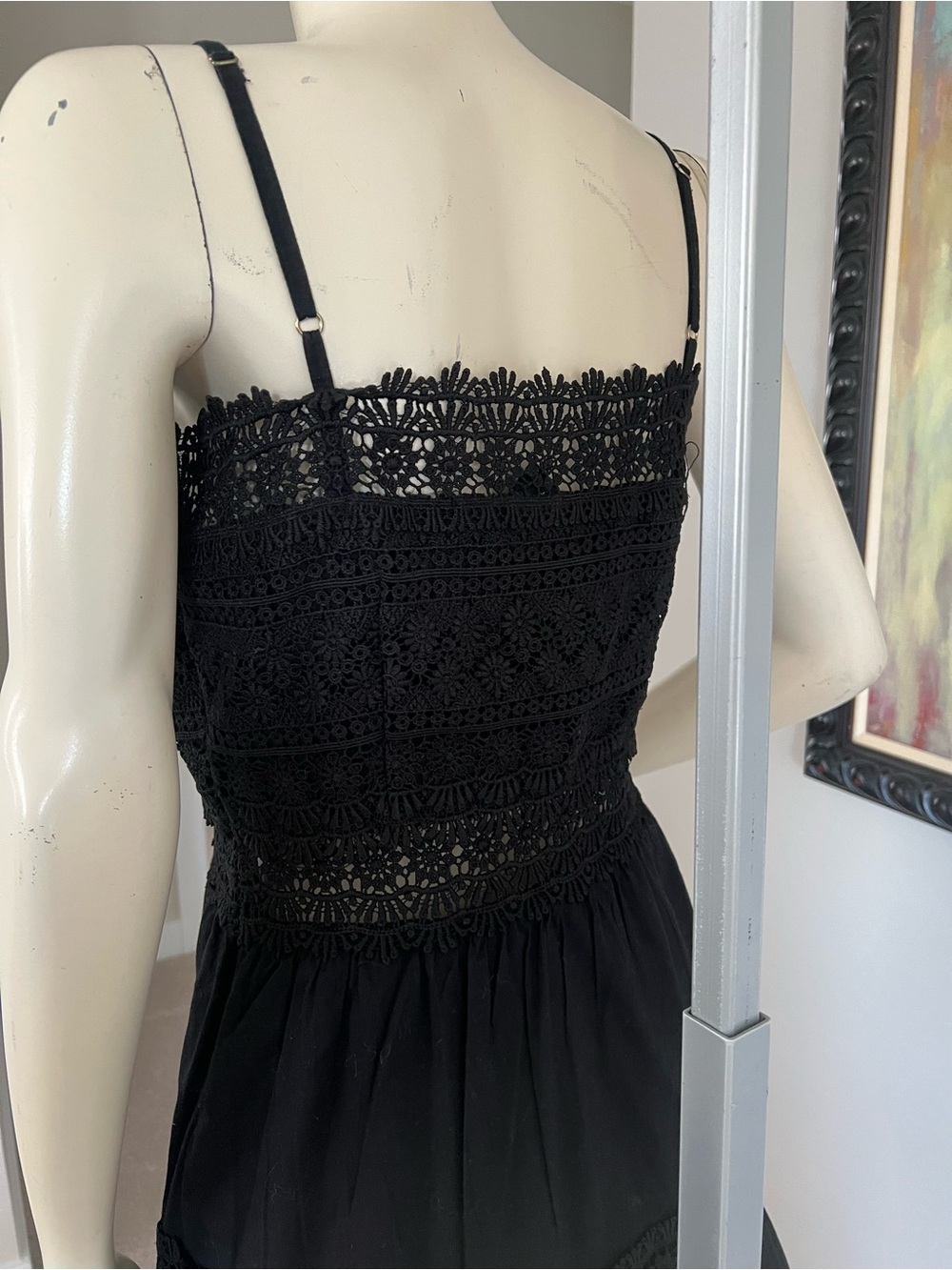 River Island Black Lace Cotton Dress - Picture 11 of 15